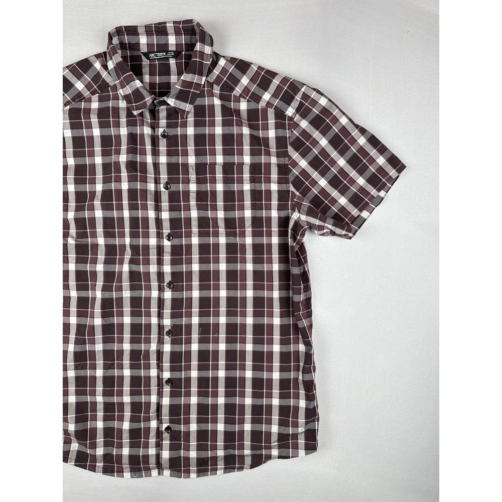 Arcteryx Brohm SS Plaid Shirt Mens XL Hiking Outdoor Trail Button Up - Picture 4 of 13